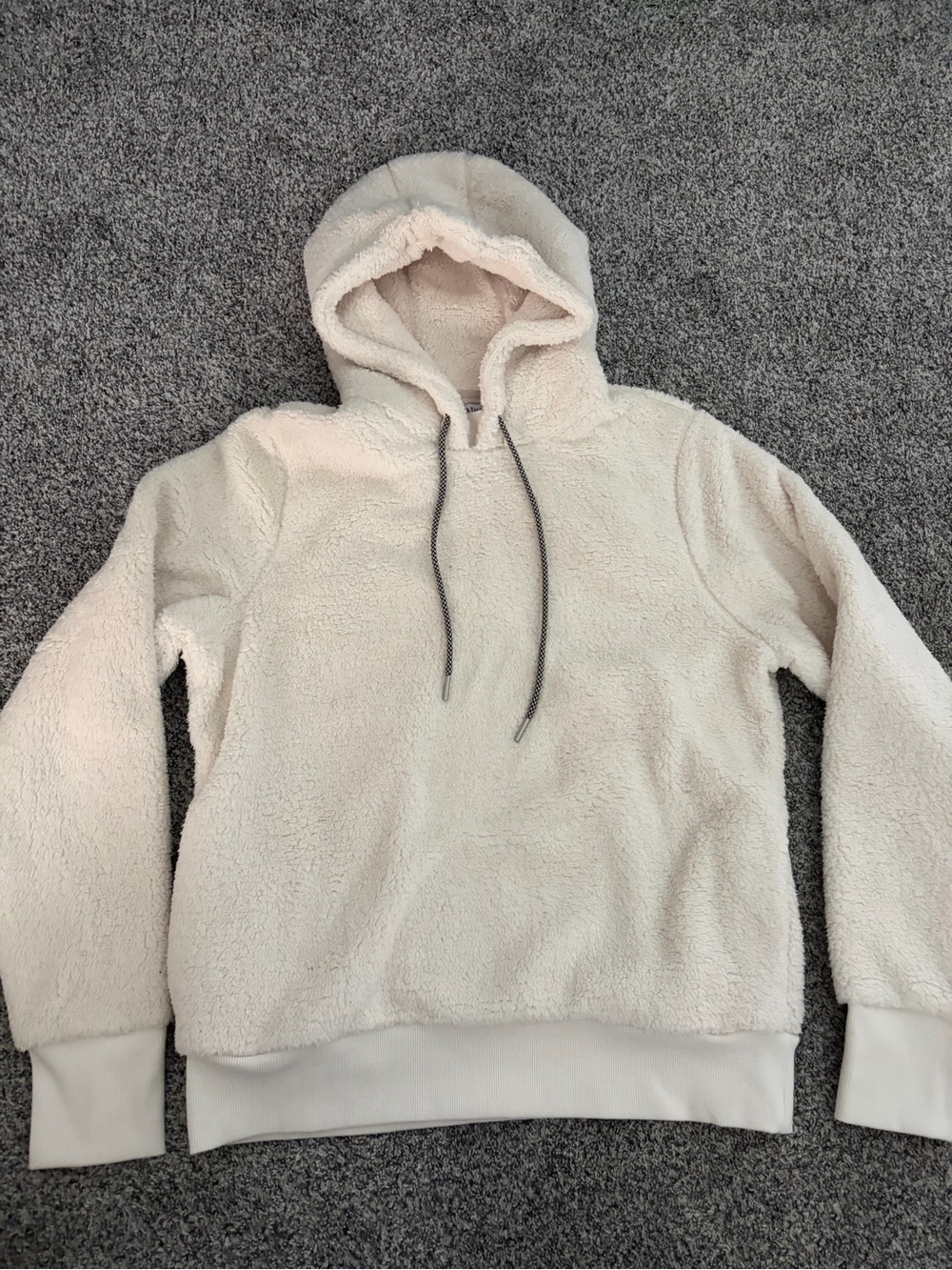 Athleta Cream Sherpa Pullover Hoodie